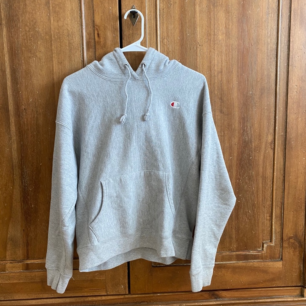 Size large Grey Champion hoodie